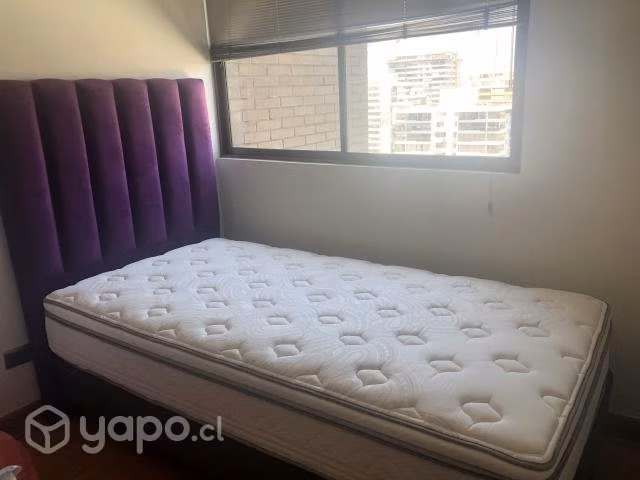 Cama con base + cubre colchón + almohadas, rosen