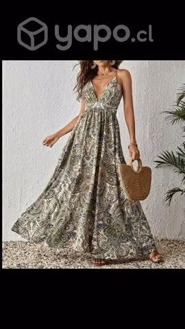 Vestido L busto ajustable verde - Imagen 2