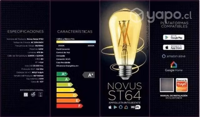 Ampolleta Inteligente St64 Wifi Bluetooth Vintage - Imagen 3