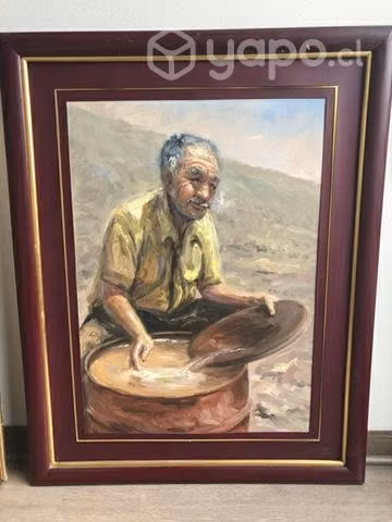 Hermoso cuadro el viejo minero