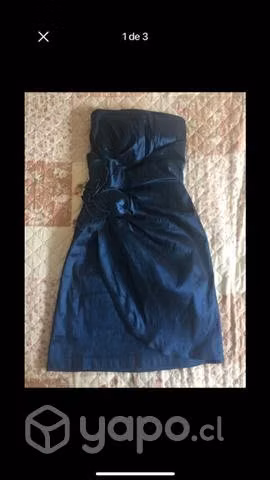 Vestido azul electrico talla L M elastico