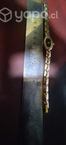 Hermoso reloj chapado oro 18k suizo de mujer
