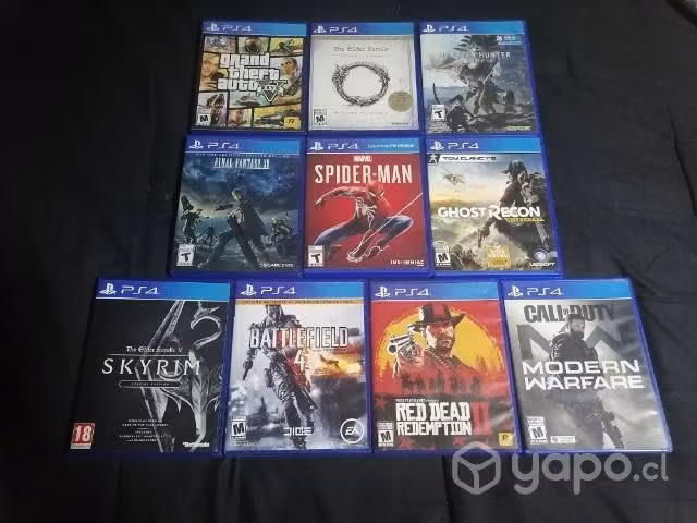 PS4 con videojuegos