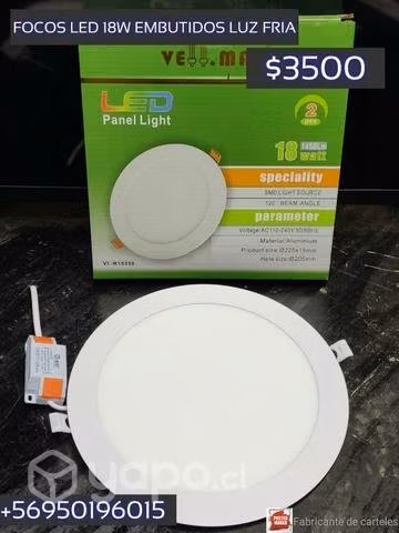 Foco led embutido 18 watts