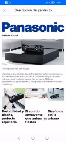 Equipo panasonic