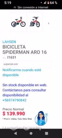Bicicleta lahsen spiderman aro 20 - Imagen 4