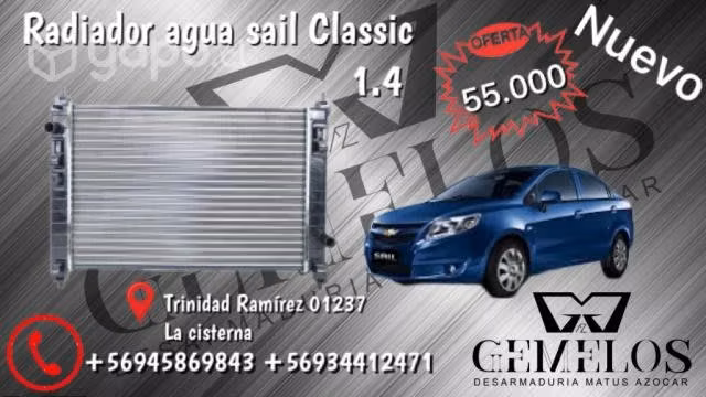 Radiador Chevrolet Sail Classic 1.4