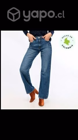 Jeans wide leg talla 42