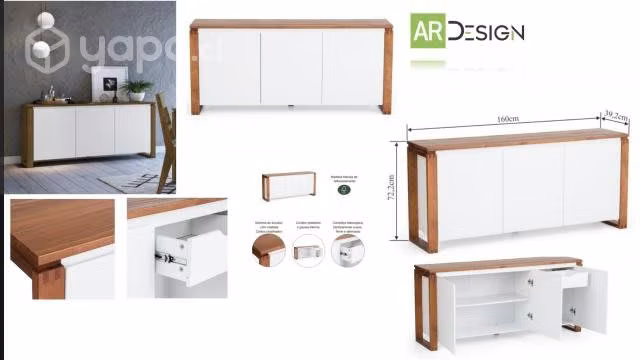 Buffet - rack Tv 100% madera - Imagen 2