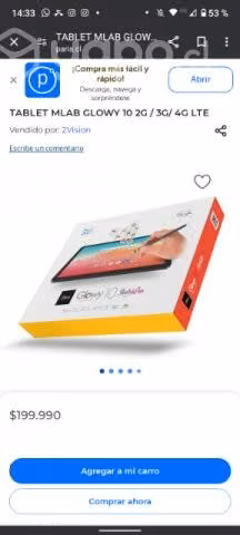 Tablet Glowy 10 NUEVA