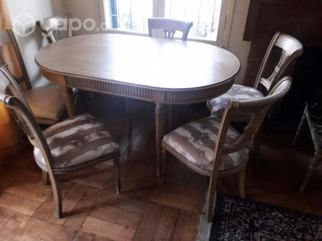Comedor y Buffet estilo Sheraton, 6 sillas - Imagen 3