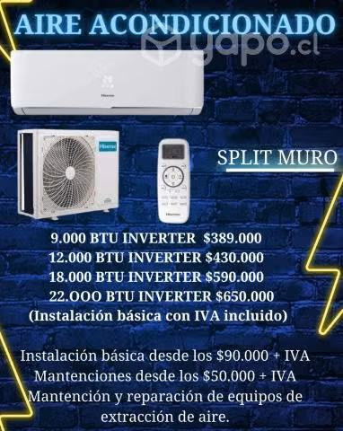 Instalación de aire acondicionado