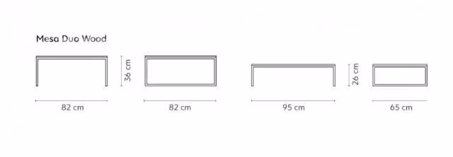 Mesa de Centro Duo Wood Black Lenga - Imagen 3