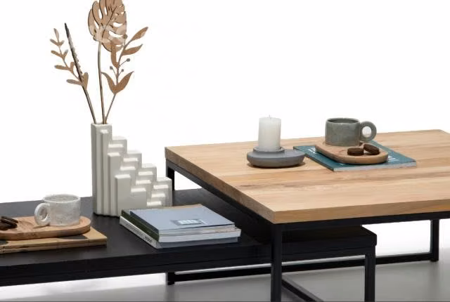 Mesa de Centro Duo Wood Black Lenga - Imagen 2