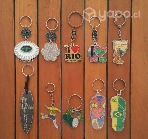 Colección de 10 Llaveros de Brasil