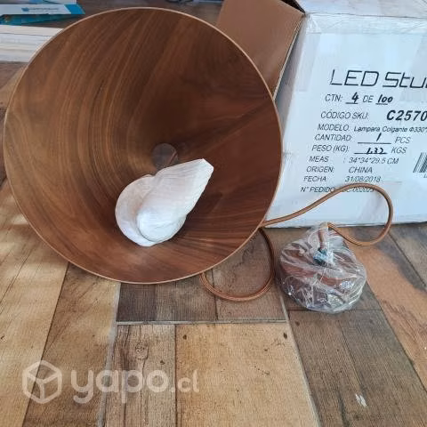 Lampara colgante de madera - Imagen 2
