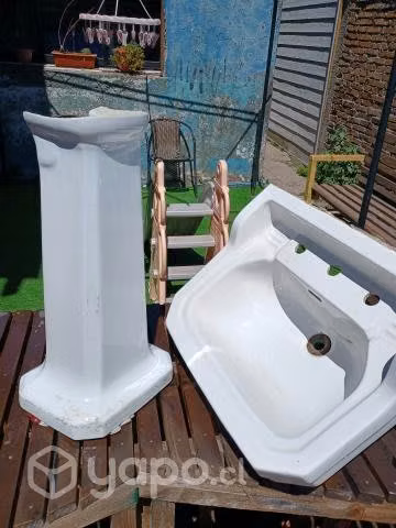 Lavamano Loza Antiguo con pedestal