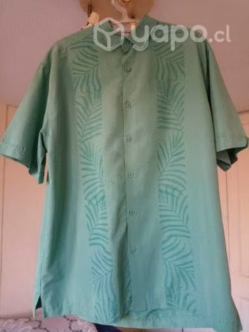 Camisa Guayabera Marca Cubavera Verde