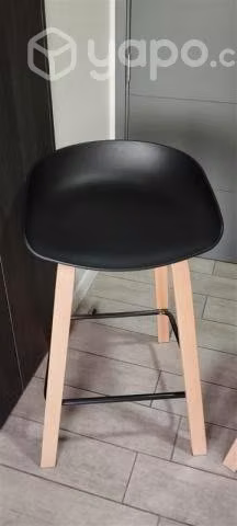 2 Sillas Nordicas, color Negro