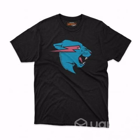 Polera Negra de Mr. Beast Personalizadas para Niño