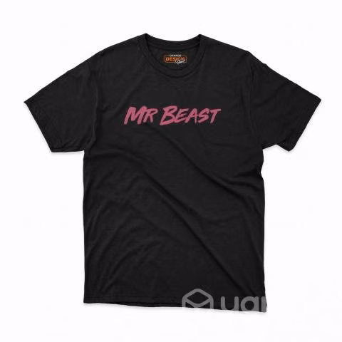 Polera Negra de Mr. Beast Personalizadas para Niño