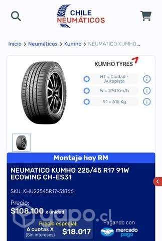 Neumático KUMHO 225/45 R17 - Imagen 5