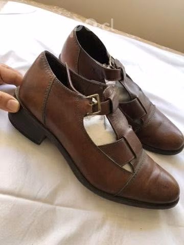 Zapatos marca chilena cuero café 37
