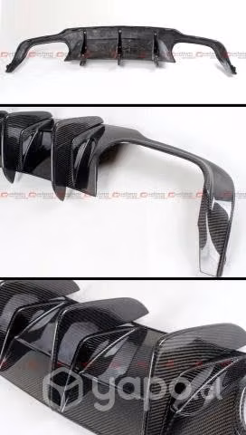 Difusor.W204Trasero.inferior.Fibra.deCarbono Real