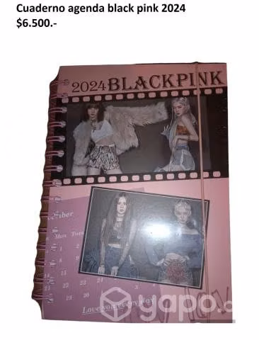 Cuaderno agenda 2024 black pink