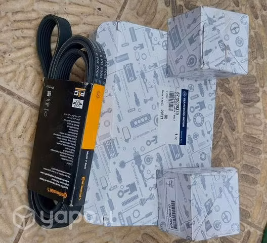 Juego de tensores, rodillos, correa motor