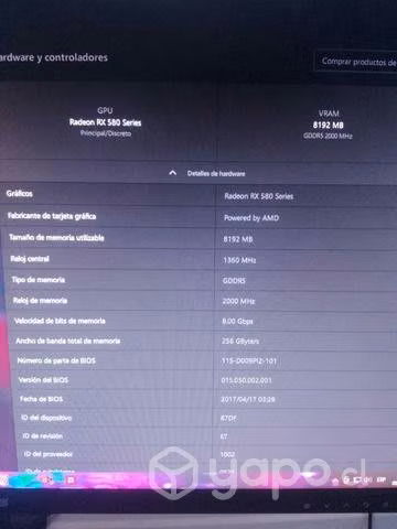 Tarjeta gráfica Asus RX 580 - Imagen 4