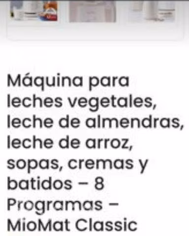 Maquina para hacer leche vegetal miomat classic
