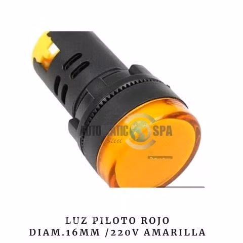 Luz piloto diam. 16mm / 220v Amarilla