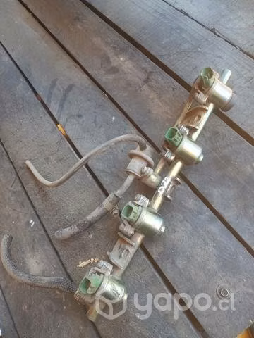 Nissan d 21 riel de inyectores completo envio regs