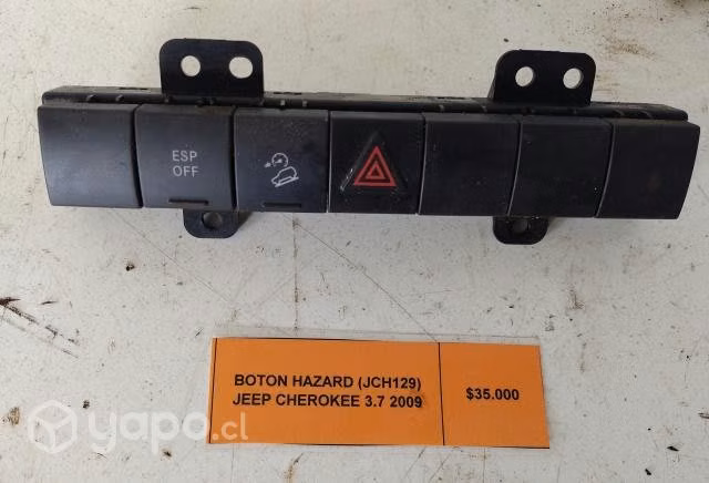 Boton Hazard (JCH129) Jeep Cherokee 3.7 2009