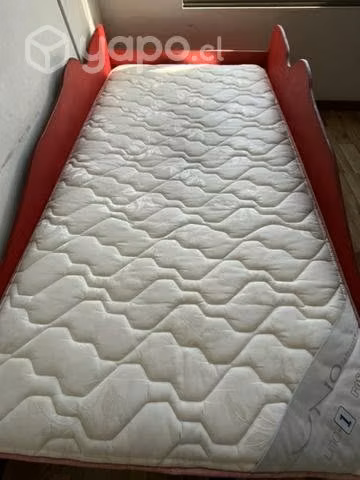 Cama y colchón de 1,5 plaza usado - Imagen 2
