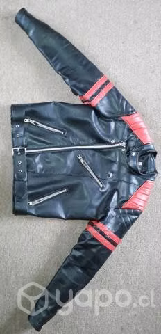 Chaqueta rockera negro/rojo - Imagen 3