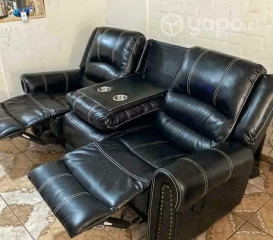 Sillon berger 3 piezas negro