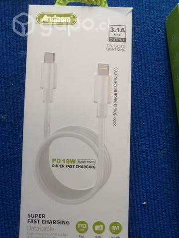 Cable cargador rápido iPhone usb c o normal