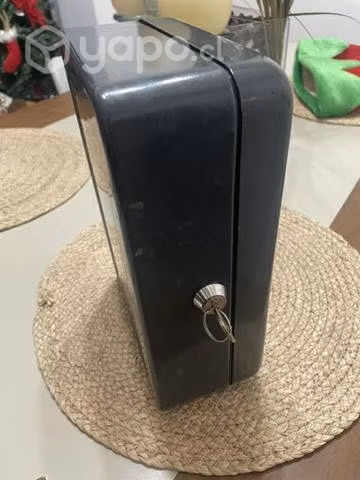 Cofre porta valores 9x20x16 cm mediano gris
