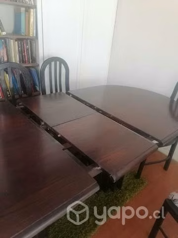 Mesa de comedor ampliable con 6 sillas - Imagen 2