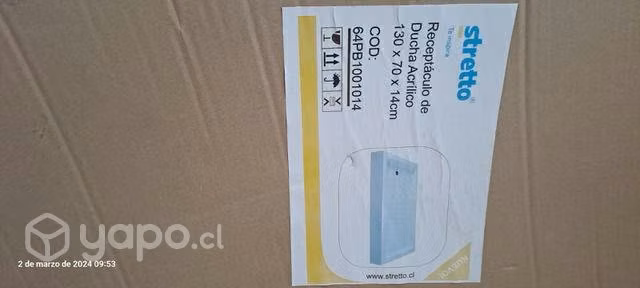 Receptáculo de ducha acrílico