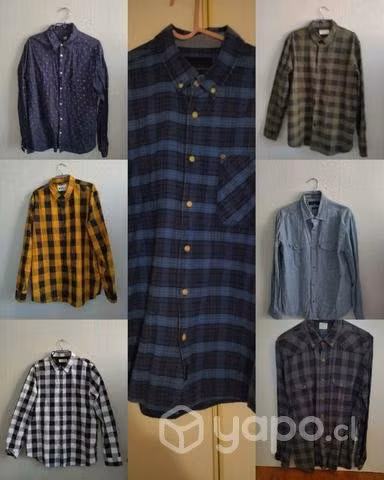 Pack de 7 camisas larga detalles en descripción