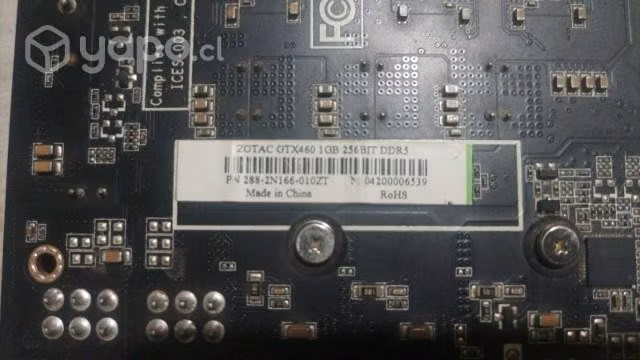Tarjeta Zotac GTX 460 1GB, DDR5.