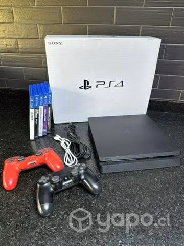 Combo Sony PS4 Slim 1TB con 2 controles y 5 juegos