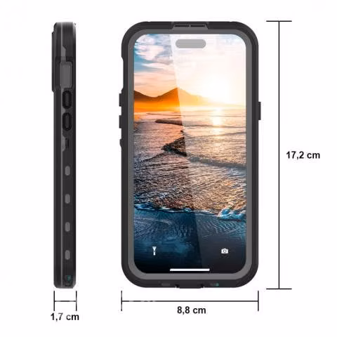 Carcasa Iphone 15 Pro Max Sumergible Waterproof Bl
