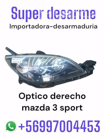 Óptico derecho Mazda 3 Sport desarmaduría