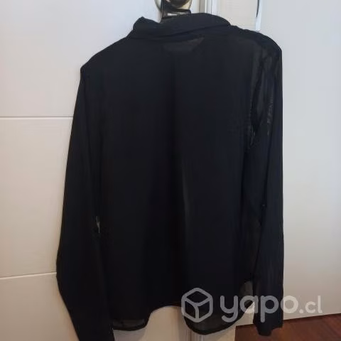 Camisa negra trasparente - Imagen 3