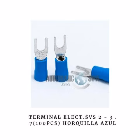Terminal Elect.SVS 2 - 3 . 7(100pcs) Horquilla Azu