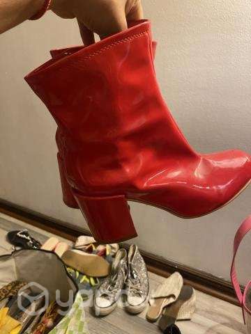 Zapato bota rojo charol - Imagen 2